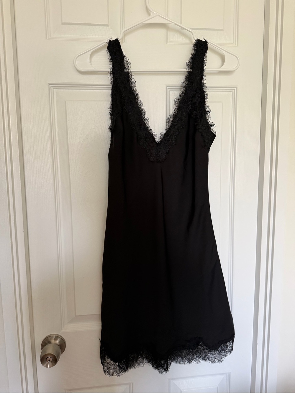 Aritzia Black Suite Satin Dress